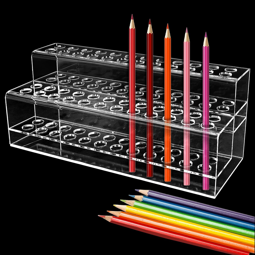 Transparent Acrylic Pen Holder - Cubicle Shelf Organizer 评论和价格