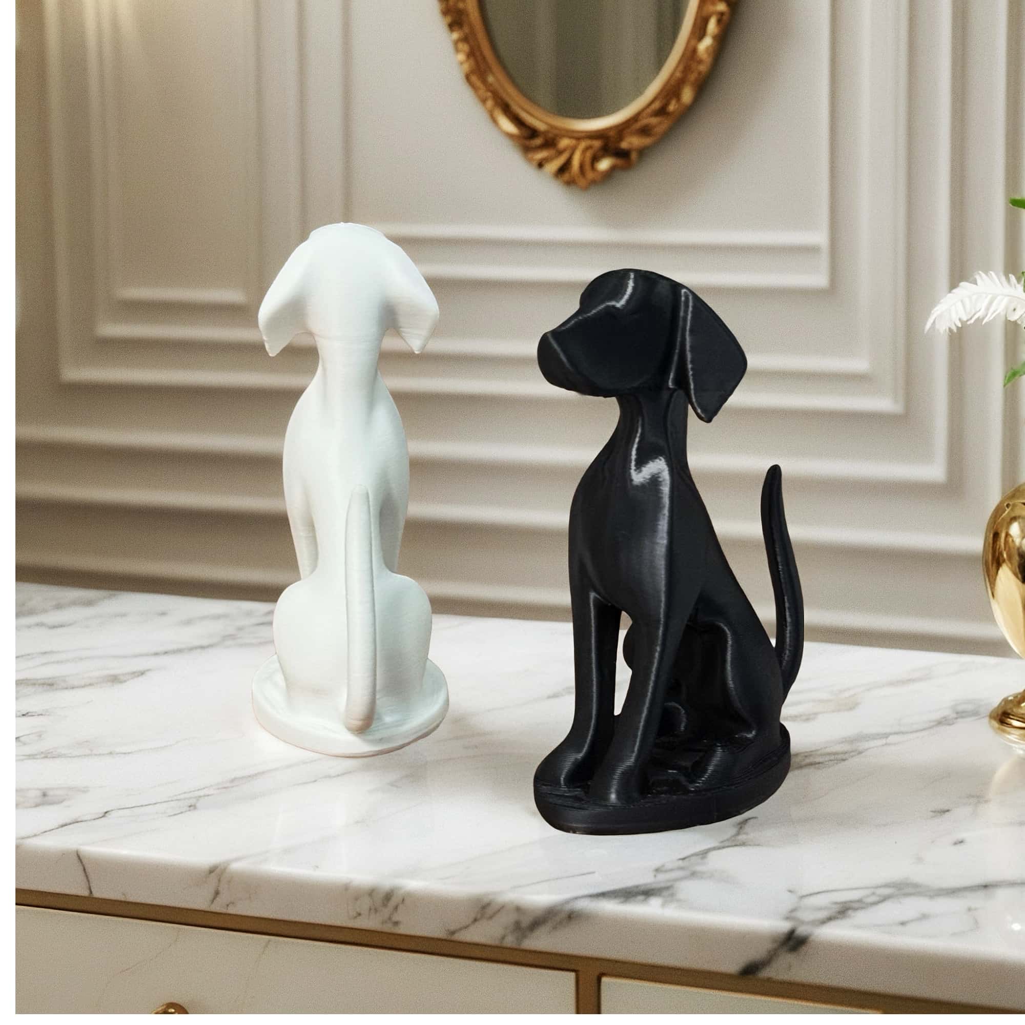 Abstract Sitting Dog Sculpture - Cubicle Shelf Organizer 评论和价格