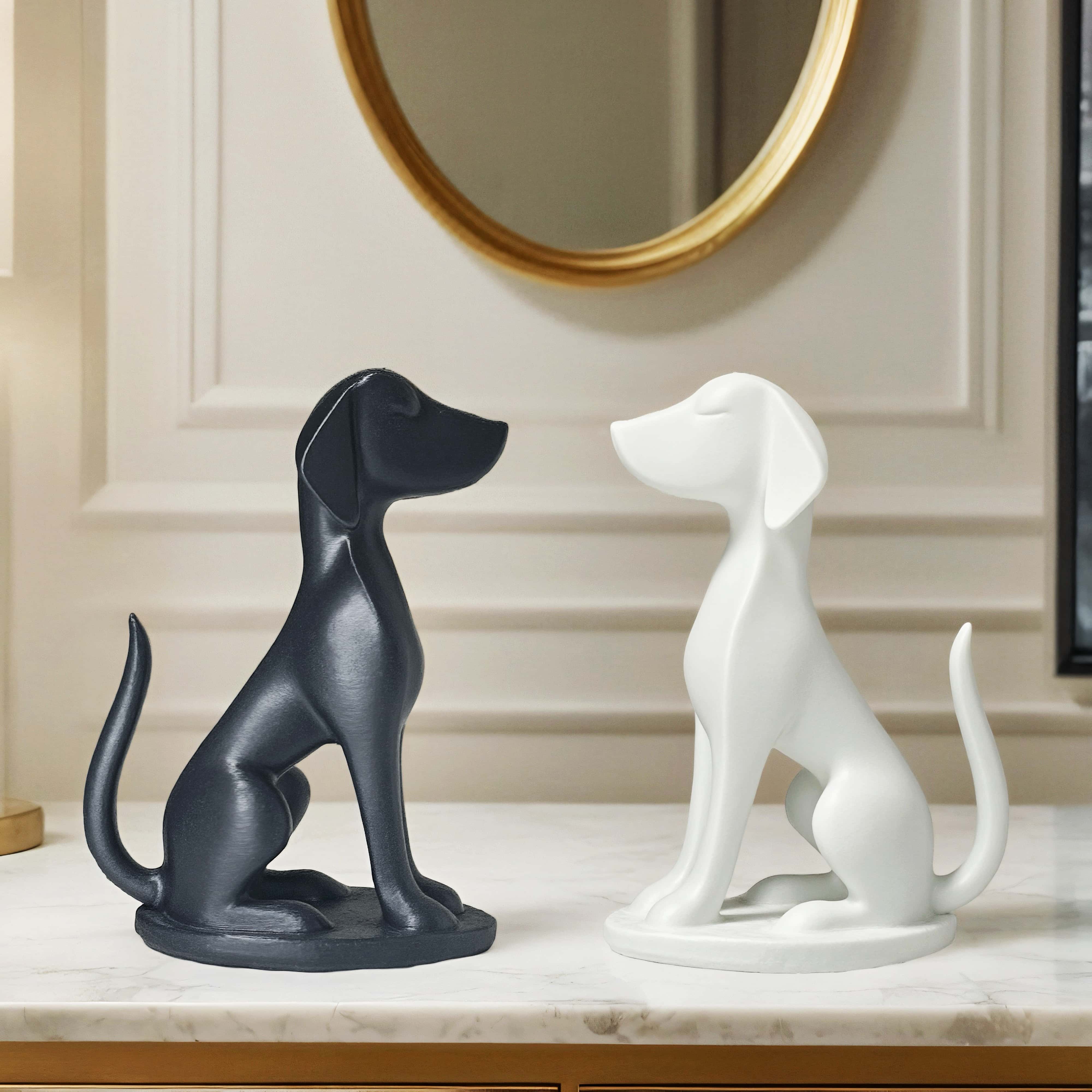 Abstract Sitting Dog Sculpture - Cubicle Shelf Organizer 评论和价格