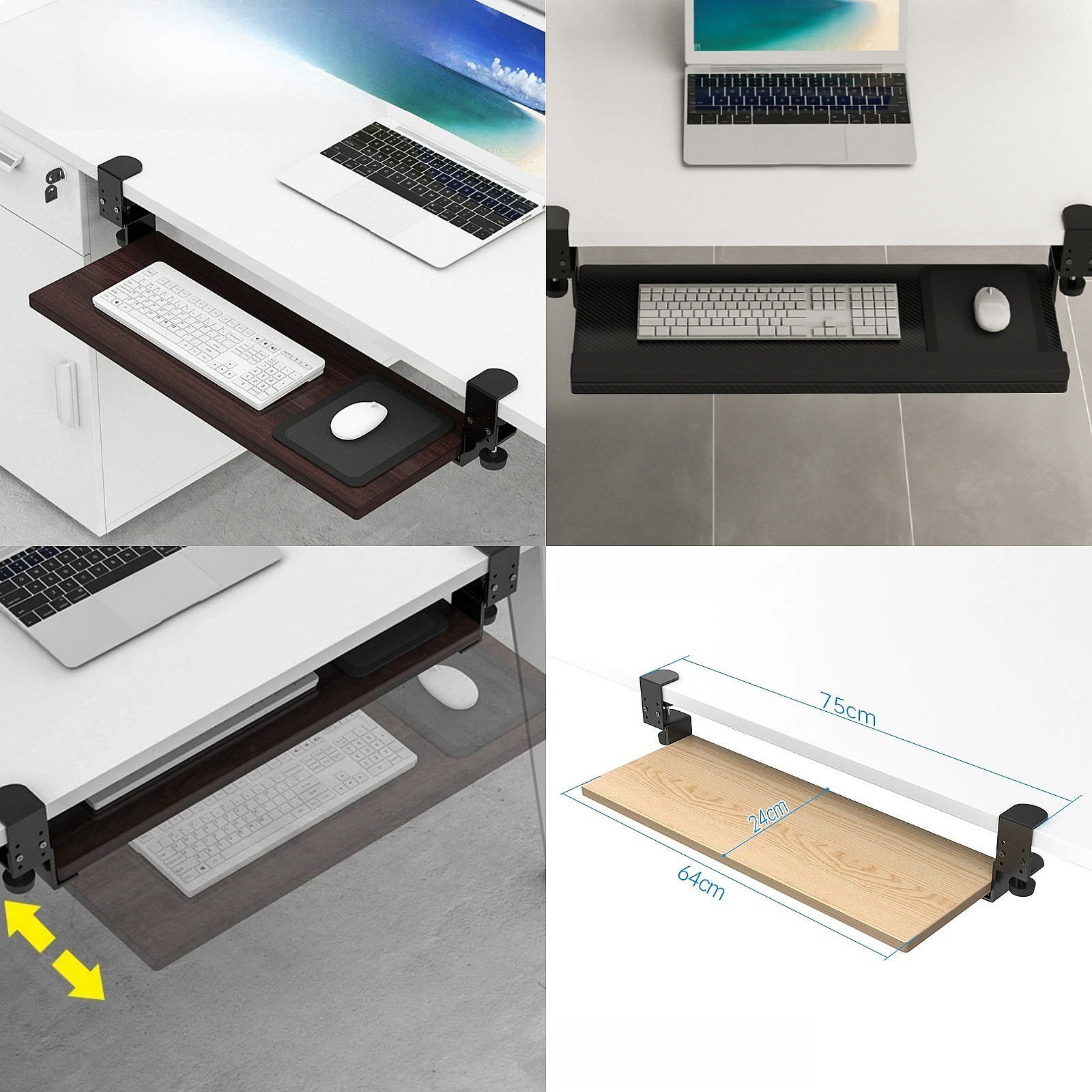 Keyboard Bracket Under the Tab - Keyboard Drawer Under 评论和价格