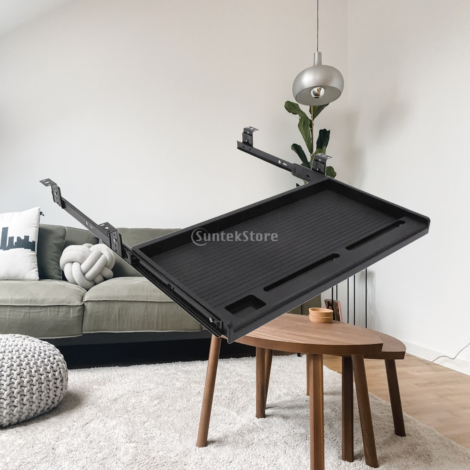 Slide Out Keyboard Tray Under  - Keyboard Drawer Under 评论和价格