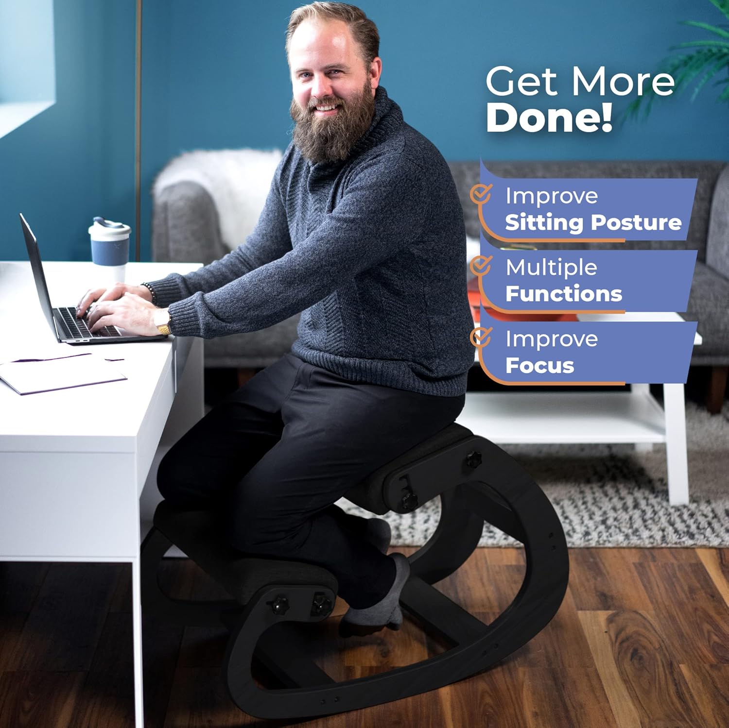 Ergonomic Wooden Kneeling Chai - Furniture Chairs For Office 评论和价格
