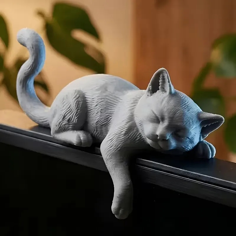 3D Printed Lazy Cat Monitor To - Cubicle Shelf Organizer 评论和价格