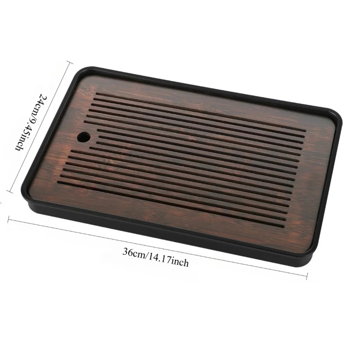 Natural Bamboo Tea Tray with H - Office Furniture Brands 评论和价格