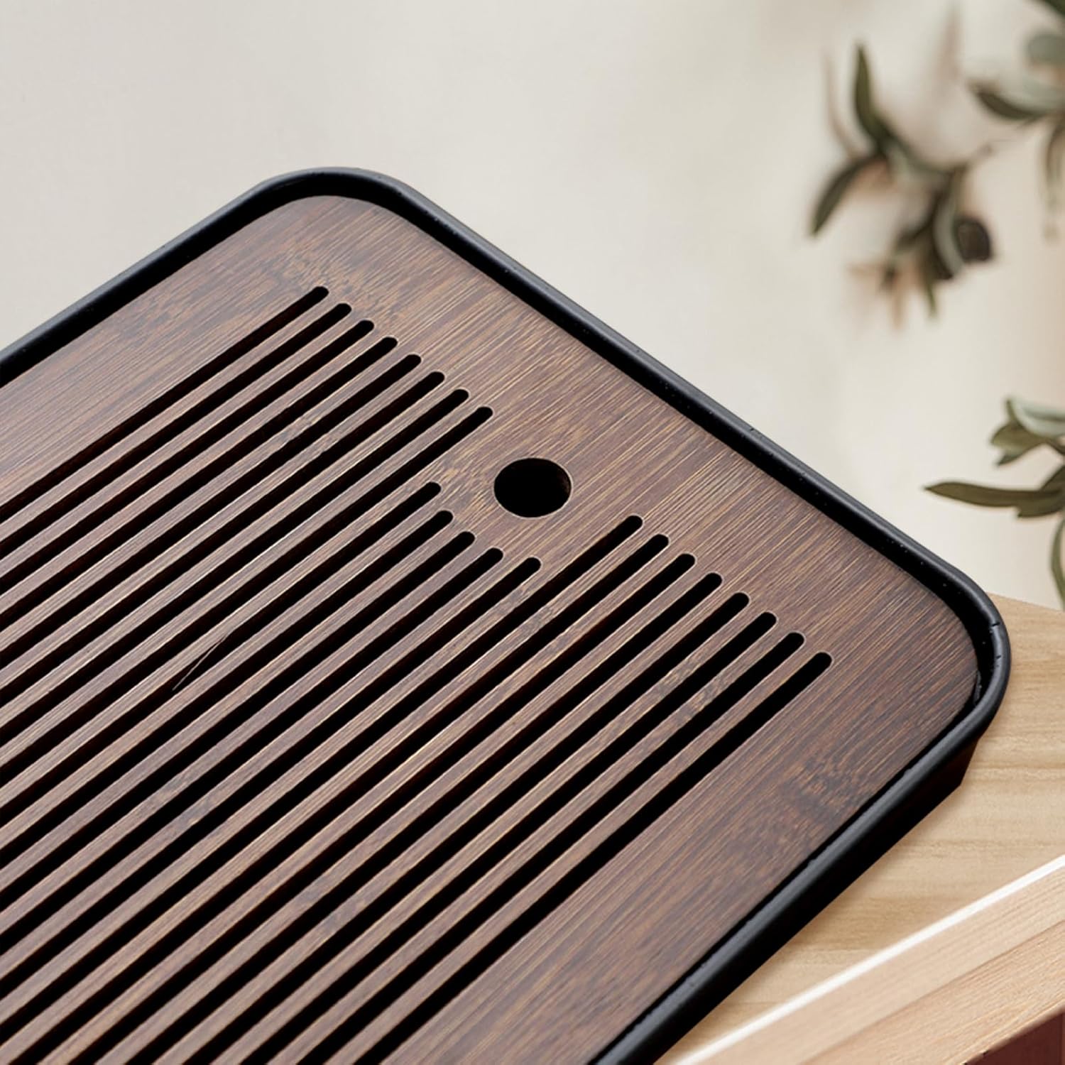 Natural Bamboo Tea Tray with H - Office Furniture Brands 评论和价格
