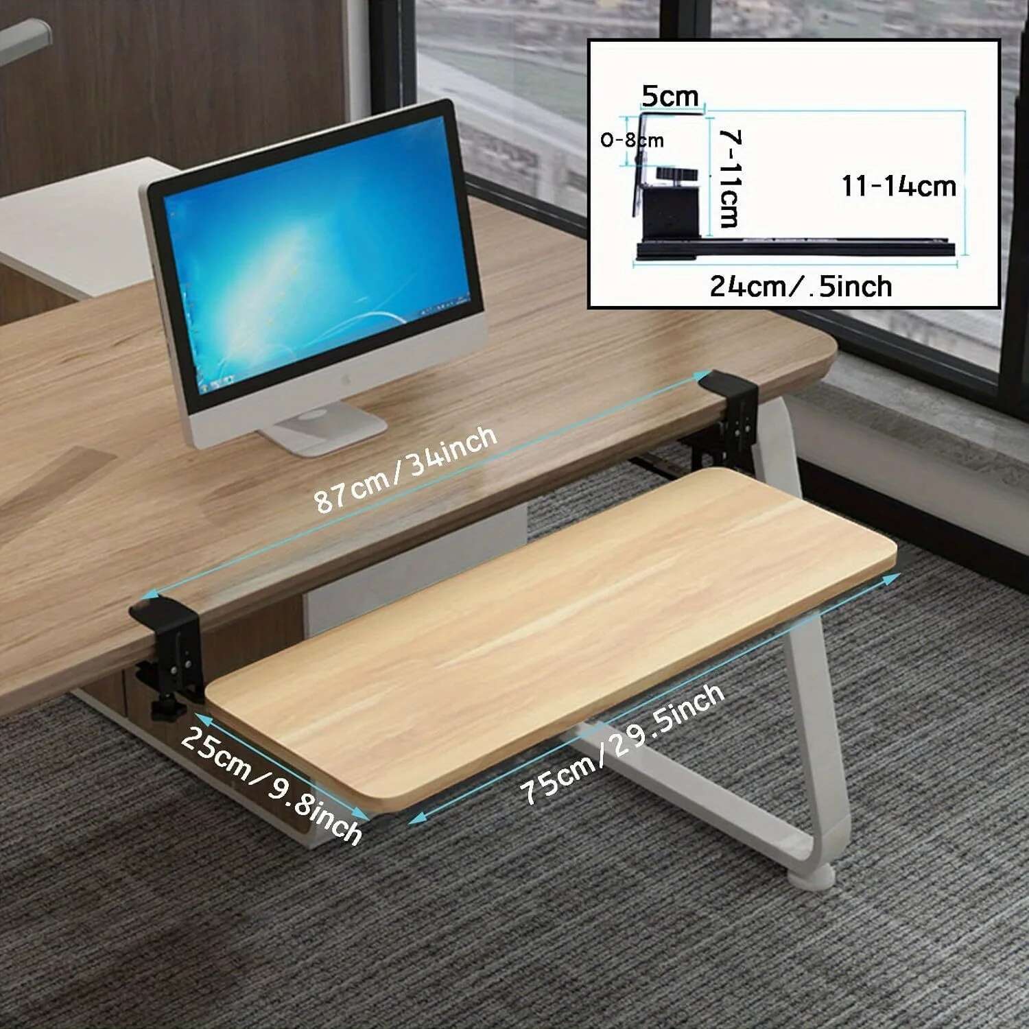 Ergonomic Sliding Under Desk K - Keyboard Drawer Under 评论和价格
