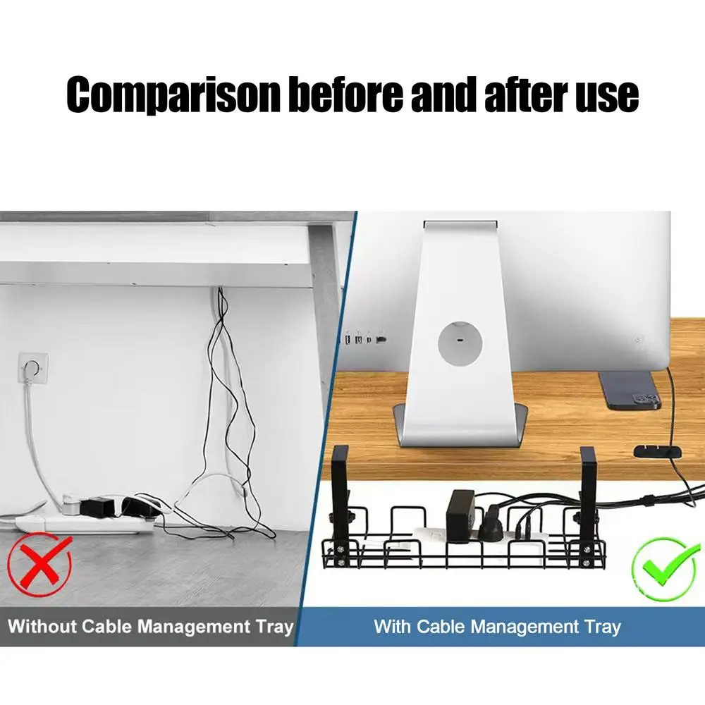 Cable Management Box Under Des - Cubicle Shelf Organizer 评论和价格