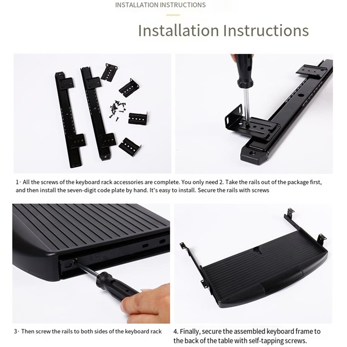 Duty Slide Rail Under Desk Key - Keyboard Drawer Under 评论和价格